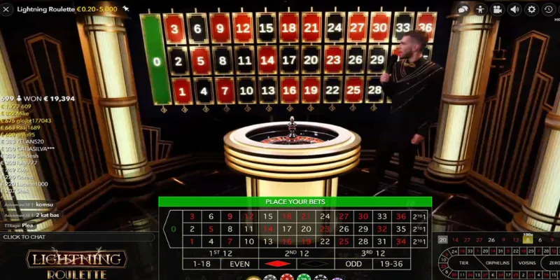 Quy tắc và tỷ lệ cược trong Lightning Roulette