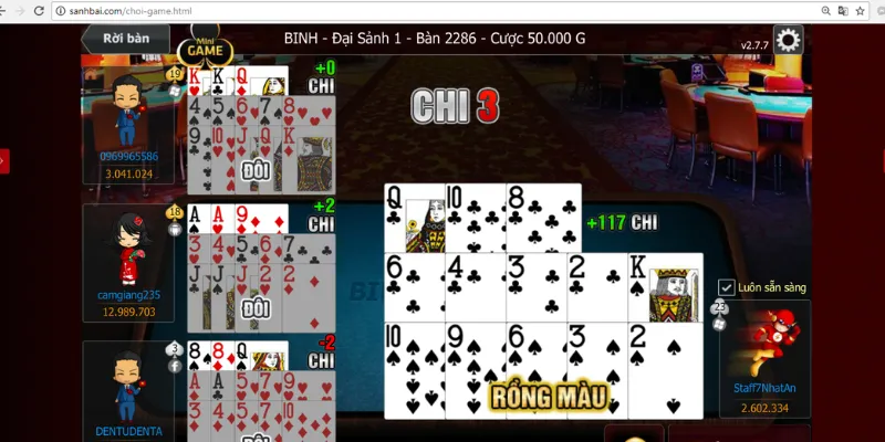 Hướng dẫn cách tính điểm trong mậu binh 5 lá